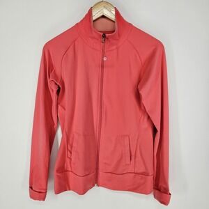 Tuff Athletics Womens Pink Full Zip Supplex Spandex Athletic Jacket Medium M